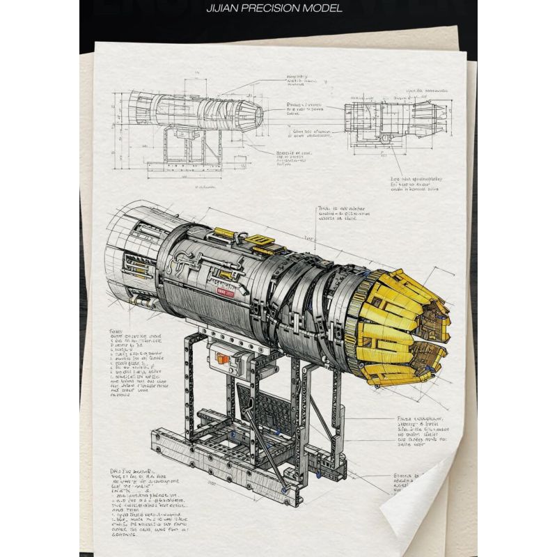 REOBRIX 33014 ĐỘNG CƠ F35B bộ đồ chơi xếp lắp ráp ghép mô hình Technic Kỹ Thuật Công Nghệ Cao Mô Hình Phương Tiện