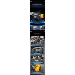 REOBRIX 33014 ĐỘNG CƠ F35B bộ đồ chơi xếp lắp ráp ghép mô hình Technic Kỹ Thuật Công Nghệ Cao Mô Hình Phương Tiện