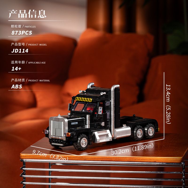 SMALL ANGLE JD114 XE TẢI MỸ bộ đồ chơi xếp lắp ráp ghép mô hình Creator Sáng Tạo 873 khối