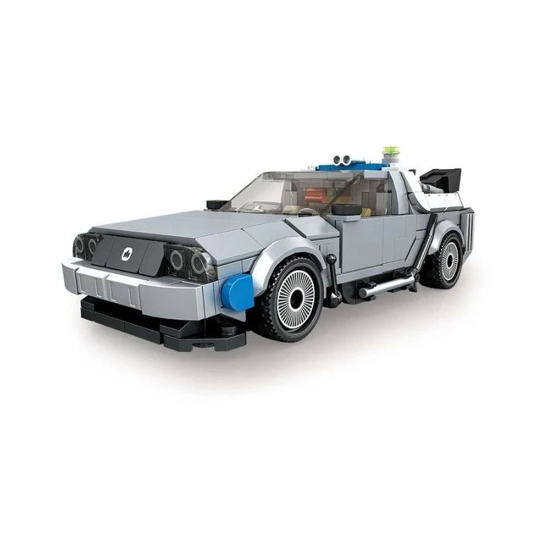 SMALL ANGLE JD089 TRỞ VỀ TƯƠNG LAI CỖ MÁY THỜI GIAN DELOREAN 1981 DMC-12 ROADSTER bộ đồ chơi xếp lắp ráp ghép mô hình Racers Đua Tốc Độ 526 khối
