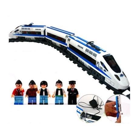 Kazi KY98104 98104 KY98227 98227 non  TÀU CAO TỐC ĐỘNG CƠ PIN bộ đồ chơi xếp lắp ráp ghép mô hình Trains Tàu Hỏa 415 khối