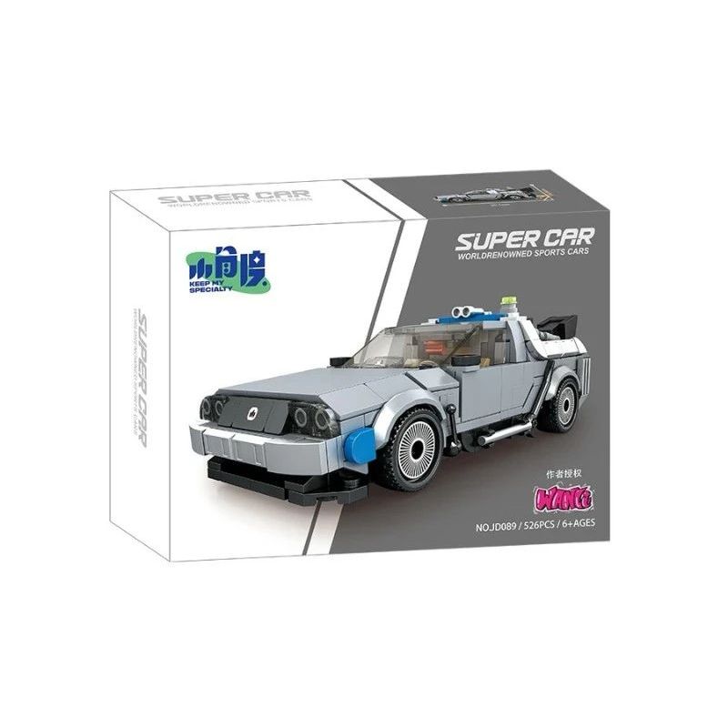 SMALL ANGLE JD089 TRỞ VỀ TƯƠNG LAI CỖ MÁY THỜI GIAN DELOREAN 1981 DMC-12 ROADSTER bộ đồ chơi xếp lắp ráp ghép mô hình Racers Đua Tốc Độ 526 khối