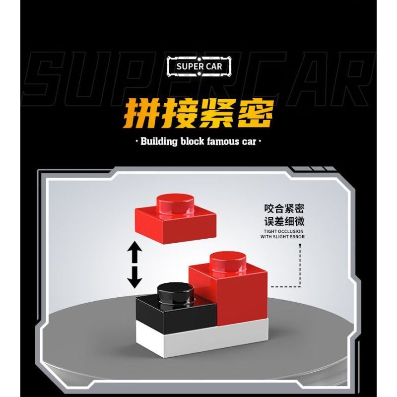 SOUZOSHA C2163-1 2163-1 XE NỔI TIẾNG CỦA JISU ĐUA MÀU ĐEN bộ đồ chơi xếp lắp ráp ghép mô hình Speed Champions Racing Cars Đua Xe Công Thức 319 khối