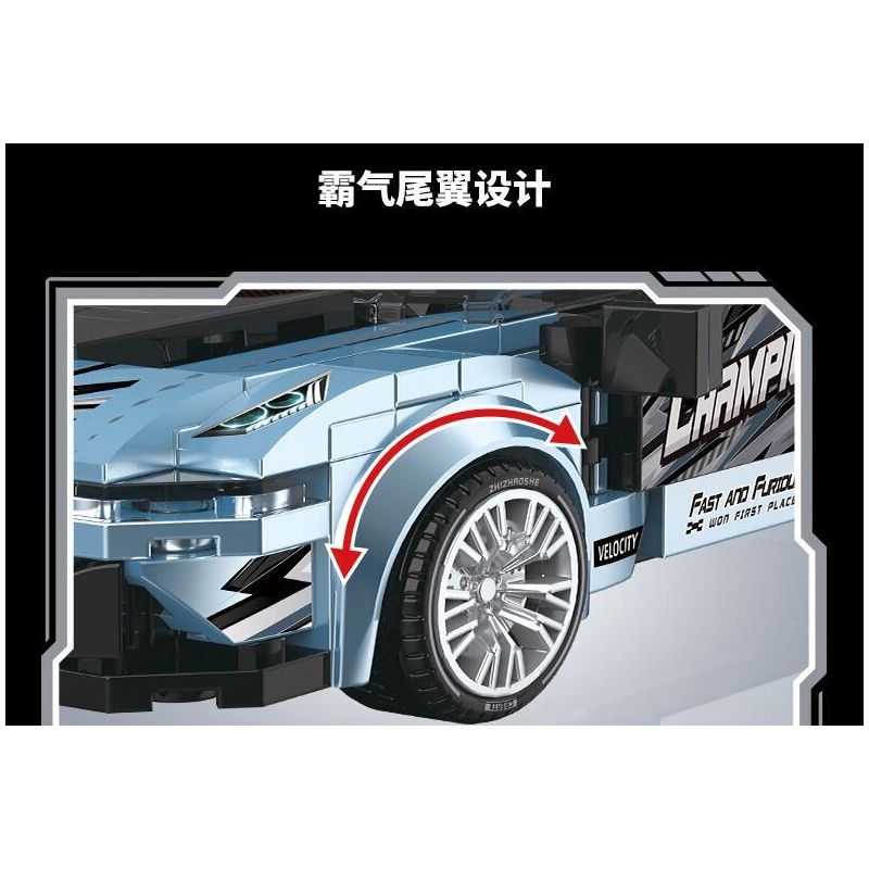 SOUZOSHA C2163-2 2163-2 XE SANG JISU ĐUA MÀU BẠC bộ đồ chơi xếp lắp ráp ghép mô hình Speed Champions Racing Cars Đua Xe Công Thức 302 khối