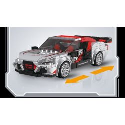 SOUZOSHA C2163-2 2163-2 XE SANG JISU ĐUA MÀU BẠC bộ đồ chơi xếp lắp ráp ghép mô hình Speed Champions Racing Cars Đua Xe Công Thức 302 khối