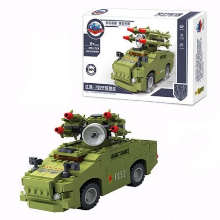 Kazi KY98401 98401 non  XE PHÓNG TÊN LỬA PHÒNG KHÔNG bộ đồ chơi xếp lắp ráp ghép mô hình Military Army Quân Sự Bộ Đội 266 khối