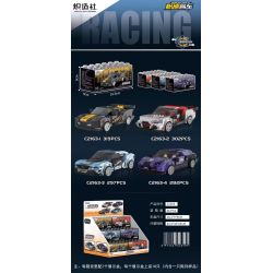 SOUZOSHA C2163-3 2163-3 XE NỔI TIẾNG CỦA JISU ĐUA MÀU XANH bộ đồ chơi xếp lắp ráp ghép mô hình Speed Champions Racing Cars Đua Xe Công Thức 297 khối