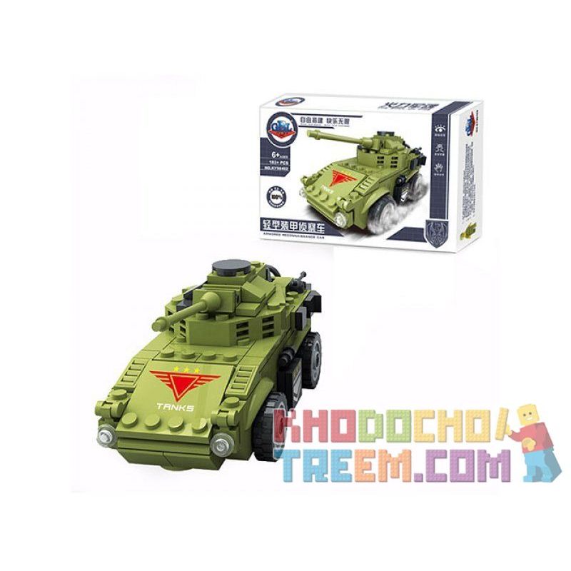 Kazi KY98402 98402 non  XE BỌC THÉP GẮN PHÁO bộ đồ chơi xếp lắp ráp ghép mô hình Military Army Quân Sự Bộ Đội 183 khối Kazi KY98402 98402 non  XE BỌC THÉP GẮN PHÁO bộ đồ chơi xếp lắp ráp ghép mô hình Military Army Quân Sự Bộ Đội 183 khối