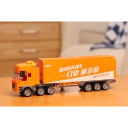 LALAMOVE QJ5338 5338 XE ĐẨY LALAMOVE bộ đồ chơi xếp lắp ráp ghép mô hình City HUOLALA LARGE TRUCK Thành Phố