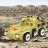 Kazi KY98402 98402 non  XE BỌC THÉP GẮN PHÁO bộ đồ chơi xếp lắp ráp ghép mô hình Military Army Quân Sự Bộ Đội 183 khối