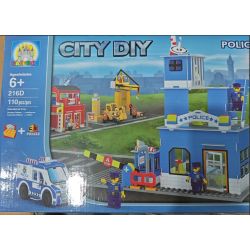 CALEBOU 216D ĐỒN CẢNH SÁT bộ đồ chơi xếp lắp ráp ghép mô hình City Thành Phố 110 khối