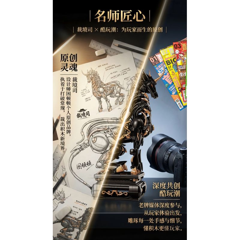 COOL PLAY TREND × TAILORING DEPARTMENT (DIFFICULT ORIGINAL) SHJ-SS-XZ001 SS-XZ001 -XZ001 SHJSS-XZ001 VƯƠNG QUỐC NÚI VÀ BIỂN QUÁI THÚ HUYỀN THOẠI HAECHI bộ đồ chơi xếp lắp ráp ghép mô hình Creator XIÈ ZHÌ Sáng Tạo 1301 khối