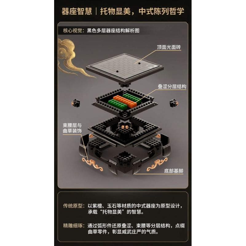 COOL PLAY TREND × TAILORING DEPARTMENT (DIFFICULT ORIGINAL) SHJ-SS-XZ001 SS-XZ001 -XZ001 SHJSS-XZ001 VƯƠNG QUỐC NÚI VÀ BIỂN QUÁI THÚ HUYỀN THOẠI HAECHI bộ đồ chơi xếp lắp ráp ghép mô hình Creator XIÈ ZHÌ Sáng Tạo 1301 khối