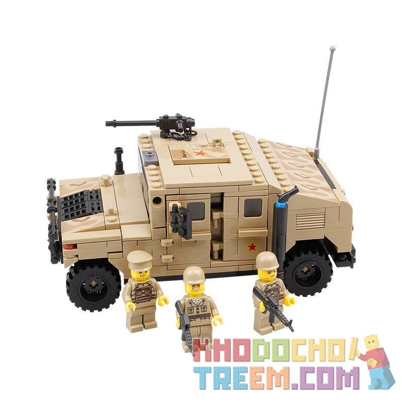 Kazi KY98403 98403 non  XE HUMVEE BỌC THÉP bộ đồ chơi xếp lắp ráp ghép mô hình Military Army Quân Sự Bộ Đội 420 khối