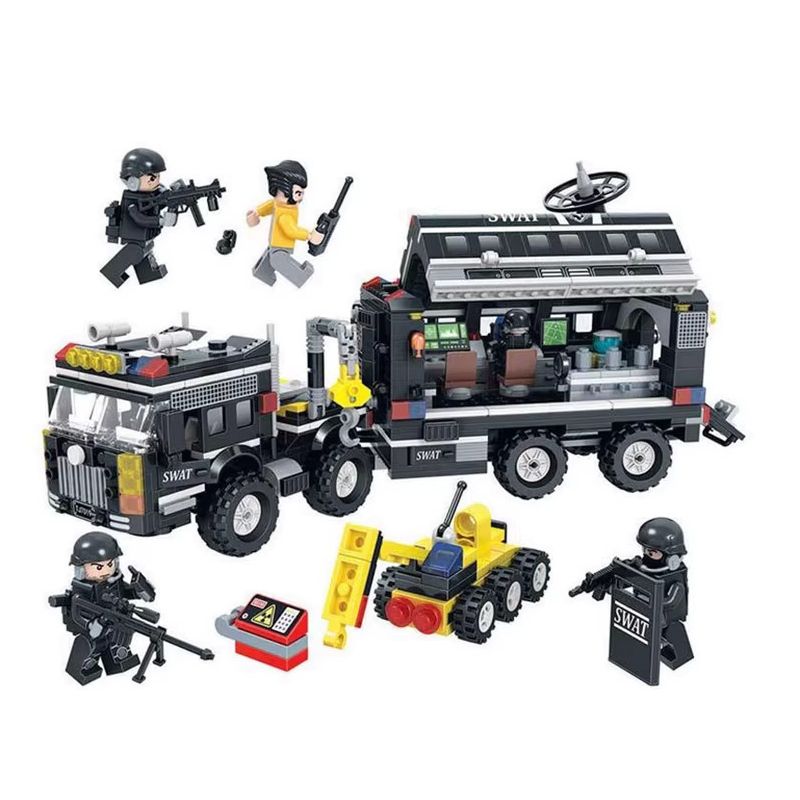 Winner 7019 XE CHỈ HUY SWAT bộ đồ chơi xếp lắp ráp ghép mô hình City Thành Phố 842 khối