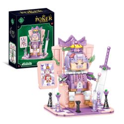 WEILE CHUANGXIANG 2221 VUA CHƠI BÀI bộ đồ chơi xếp lắp ráp ghép mô hình 833 khối