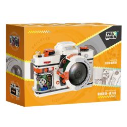 WEILE CHUANGXIANG 2211 VŨ TRỤ CƠ KHÍ CAMERA RETRO MÀU RỰC RỠ bộ đồ chơi xếp lắp ráp ghép mô hình 482 khối