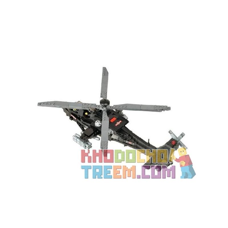 Kazi KY98405 98405 non  TRỰC THĂNG TẤN CÔNG bộ đồ chơi xếp lắp ráp ghép mô hình Military Army Quân Sự Bộ Đội 480 khối