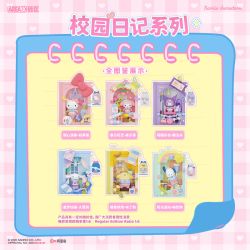 AREA-X AB0128 0128 GIA ĐÌNH SANRIO NHẬT KÝ SINH VIÊN 6 MẪU bộ đồ chơi xếp lắp ráp ghép mô hình