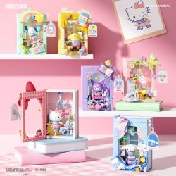 AREA-X AB0128 0128 GIA ĐÌNH SANRIO NHẬT KÝ SINH VIÊN 6 MẪU bộ đồ chơi xếp lắp ráp ghép mô hình