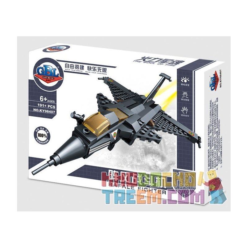 Kazi KY98407 98407 non  MÁY BAY CHIẾN ĐẤU bộ đồ chơi xếp lắp ráp ghép mô hình Military Army RAFALE FIGHTER Quân Sự Bộ Đội 191 khối