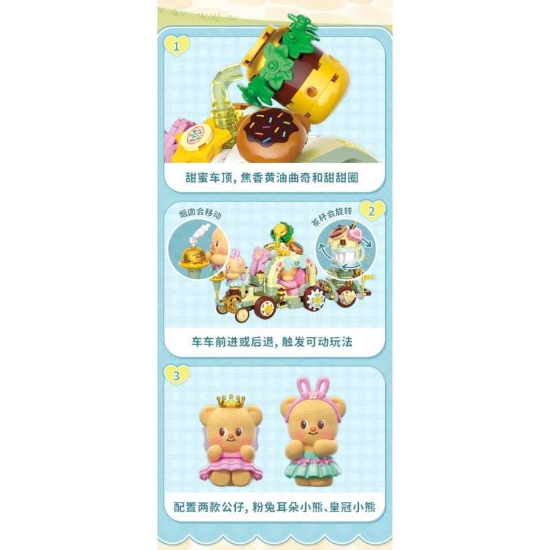 TOP TOY TC3506 3506 BUTTER BEARS BÁNH XE QUAN SÁT SAO bộ đồ chơi xếp lắp ráp ghép mô hình BUTTERBRAR