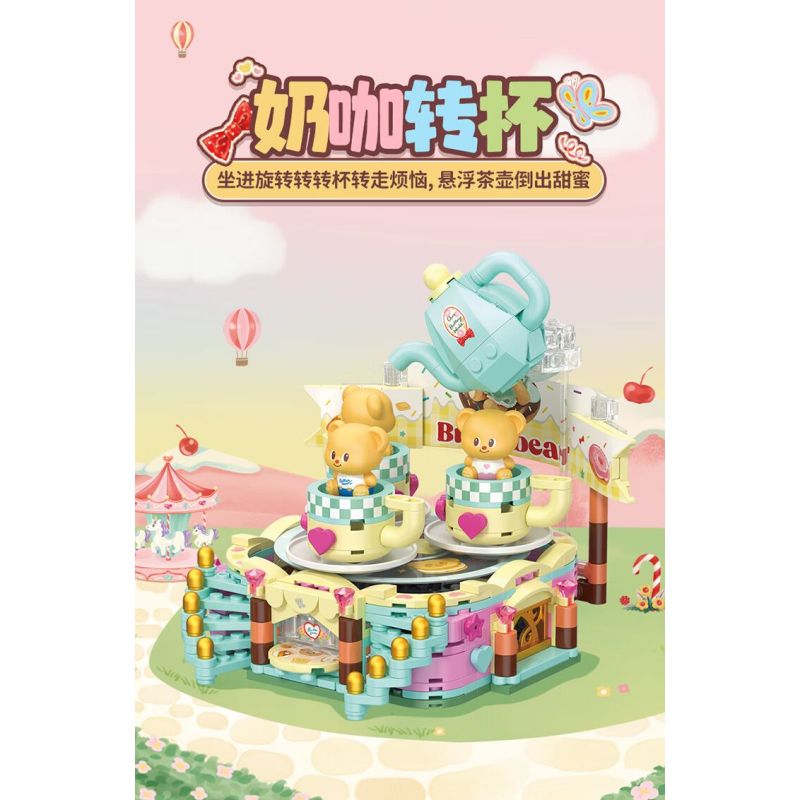 TOP TOY TC3506 3506 BUTTER BEARS BÁNH XE QUAN SÁT SAO bộ đồ chơi xếp lắp ráp ghép mô hình BUTTERBRAR