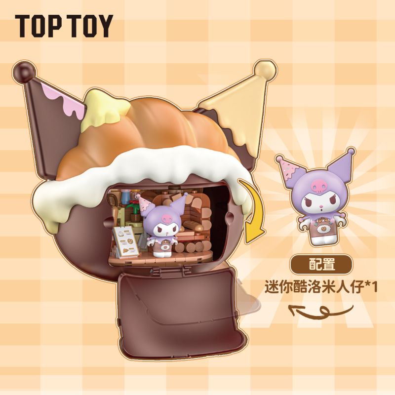 TOP TOY TC1835 1835 BỮA TIỆC BÁNH MÌ KUROMI DAWA bộ đồ chơi xếp lắp ráp ghép mô hình KUROMI BREAD PARTY 200 khối
