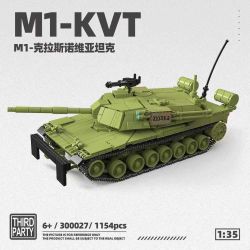 THIRDPARTY 300027 XE TĂNG M1 KRASNOVIA 1:35 tỷ lệ 1:35 bộ đồ chơi xếp lắp ráp ghép mô hình Military Army M1-KVT Quân Sự Bộ Đội 1154 khối