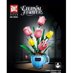 DK 3034 TÁCH CÀ PHÊ HOA TULIP bộ đồ chơi xếp lắp ráp ghép mô hình Creator Sáng Tạo 551 khối