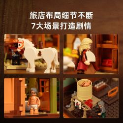 LUMIBRICKS FUNWHOLE 14014 MIỀN TÂY XƯA NHÀ TRỌ PHƯƠNG bộ đồ chơi xếp lắp ráp ghép mô hình Western OLD WEST INN Trung Cổ 2682 khối