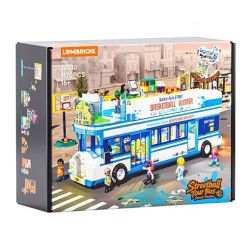 LUMIBRICKS FUNWHOLE 19010 PHỐ MỸ XE BUÝT STREETBALL bộ đồ chơi xếp lắp ráp ghép mô hình City STREETBALL TOUR BUS Thành Phố 1170 khối