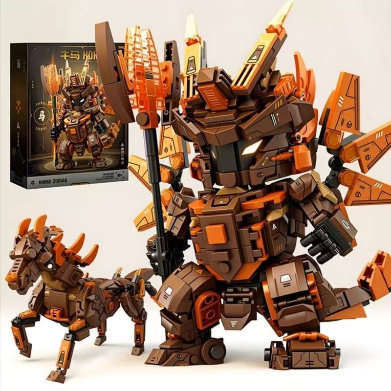 STARJAEN 61020 ÁO GIÁP VÕ MÃ bộ đồ chơi xếp lắp ráp ghép mô hình HORSE ZODIAC