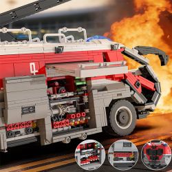 XBERT 66106 XE CỨU HỎA SÂN BAY bộ đồ chơi xếp lắp ráp ghép mô hình Creator AIRPORT RESCUE Sáng Tạo 2776 khối