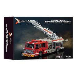 XBERT 66148 XE CỨU HỎA MỸ NÂNG CAO THÁP NƯỚC bộ đồ chơi xếp lắp ráp ghép mô hình Creator US FIRETRUCK ELEVATED WATER TOWERS Sáng Tạo 3033 khối
