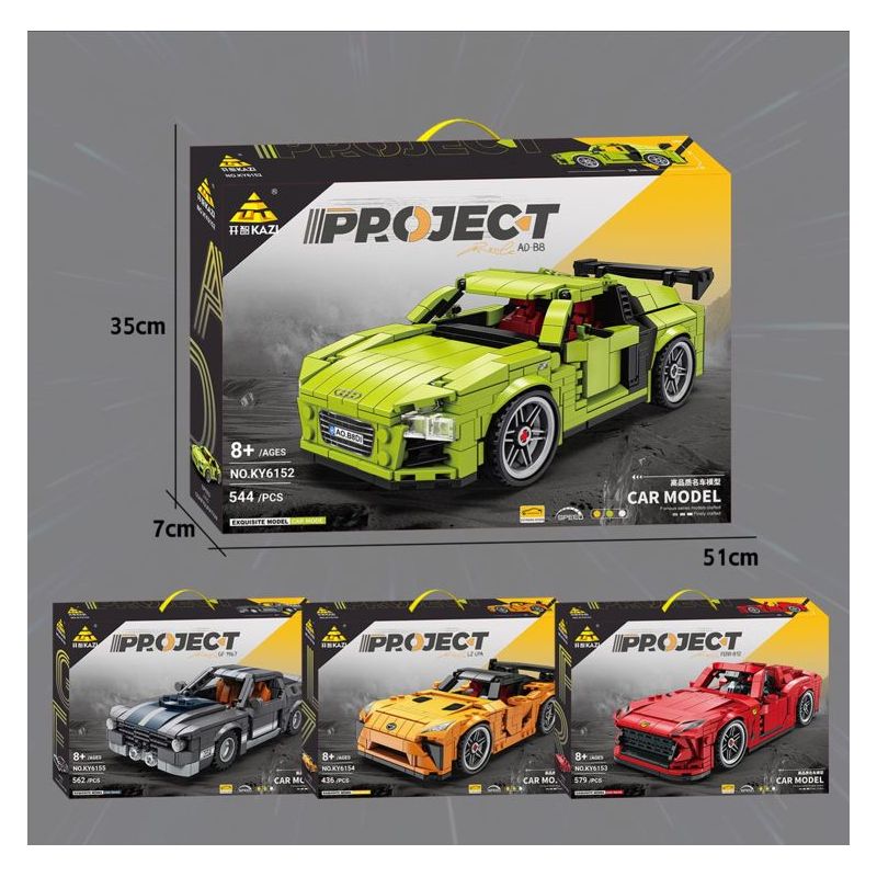 Kazi KY6155 6155 DỰ ÁN XE SANG THỂ THAO GF-1967 bộ đồ chơi xếp lắp ráp ghép mô hình Speed Champions Racing Cars Đua Xe Công Thức 562 khối