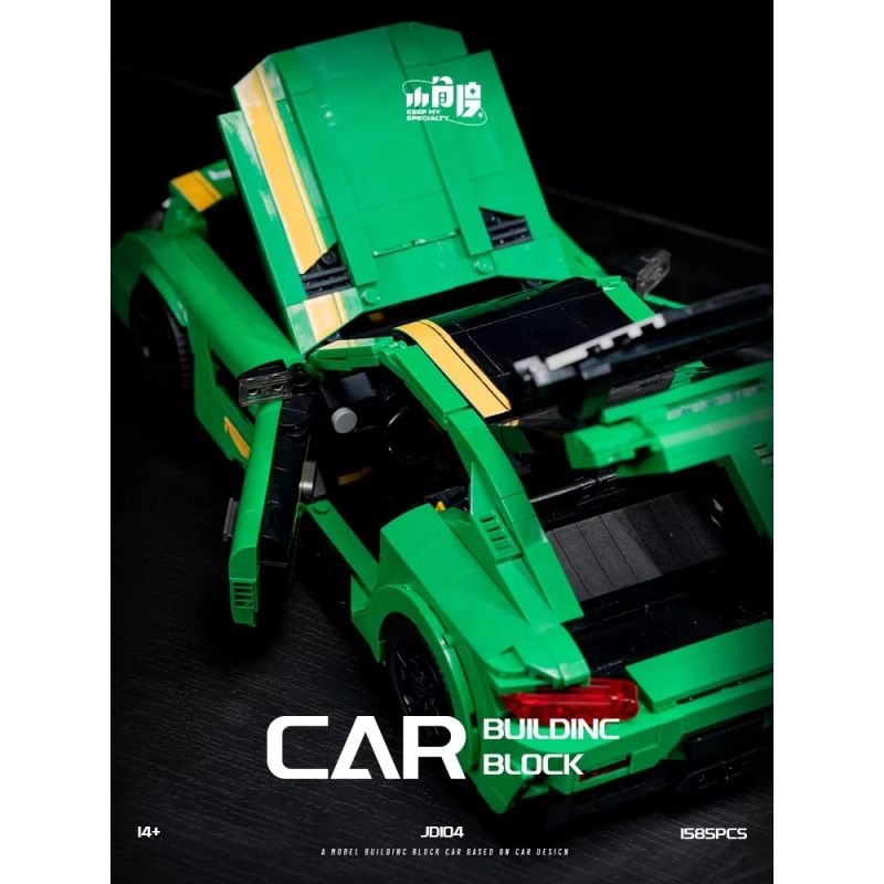 SMALL ANGLE JD104 MERCEDES-BENZ ÁC QUỶ XANH AMG bộ đồ chơi xếp lắp ráp ghép mô hình Creator Sáng Tạo 1585 khối