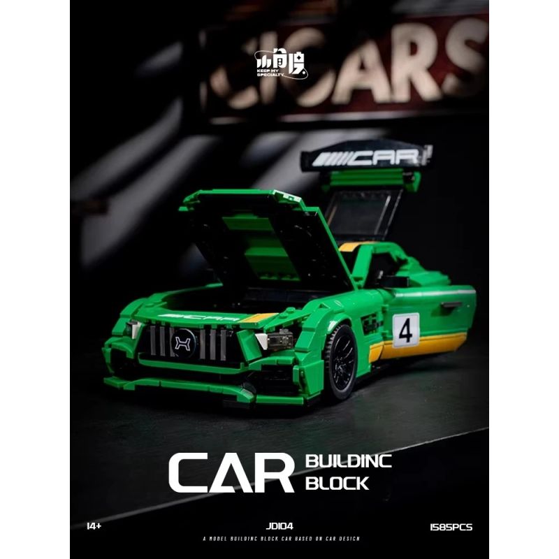 SMALL ANGLE JD104 MERCEDES-BENZ ÁC QUỶ XANH AMG bộ đồ chơi xếp lắp ráp ghép mô hình Creator Sáng Tạo 1585 khối