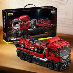 12GO 95002 MÁY KÉO SCANIA + GÓI XE MOÓC THỂ THAO LAFA FXXK bộ đồ chơi xếp lắp ráp ghép mô hình Creator TRAILER SET Sáng Tạo 1728 khối
