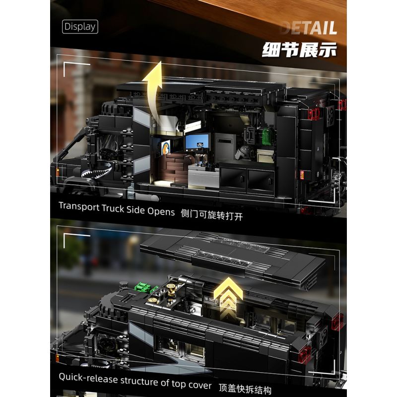 12GO 95003 GÓI XE KÉO SIÊU UNIMOG RV+ bộ đồ chơi xếp lắp ráp ghép mô hình Creator Sáng Tạo 2135 khối