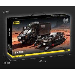 12GO 95003 GÓI XE KÉO SIÊU UNIMOG RV+ bộ đồ chơi xếp lắp ráp ghép mô hình Creator Sáng Tạo 2135 khối