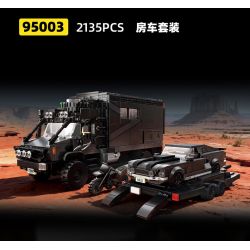 12GO 95003 GÓI XE KÉO SIÊU UNIMOG RV+ bộ đồ chơi xếp lắp ráp ghép mô hình Creator Sáng Tạo 2135 khối