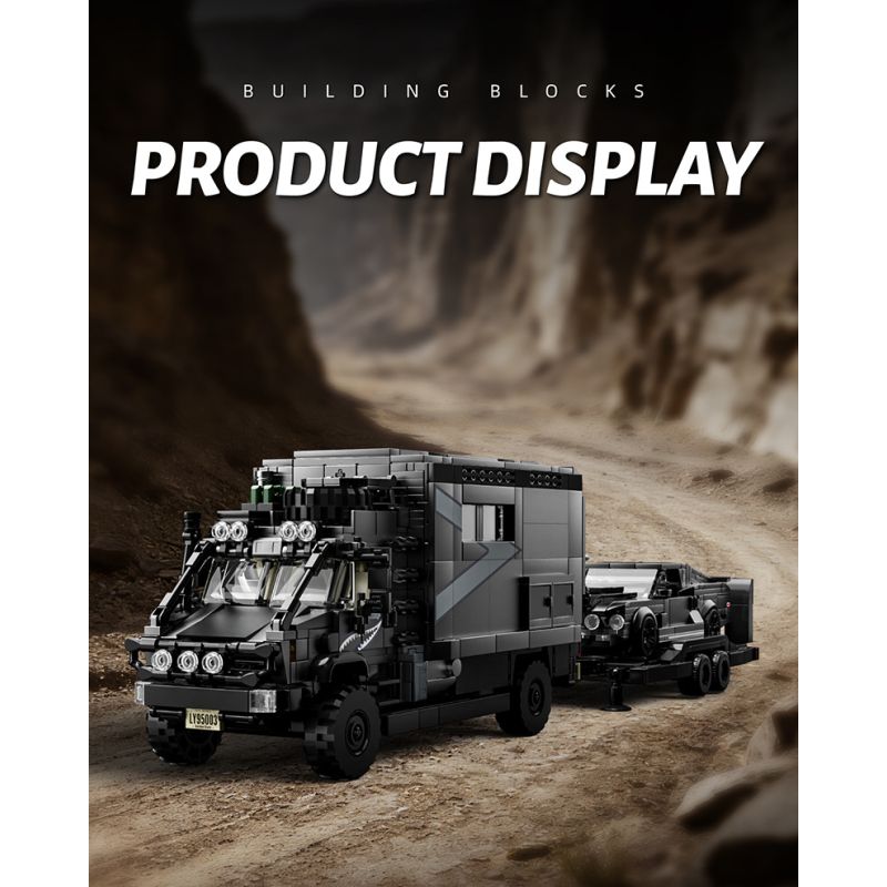 12GO 95003 GÓI XE KÉO SIÊU UNIMOG RV+ bộ đồ chơi xếp lắp ráp ghép mô hình Creator Sáng Tạo 2135 khối