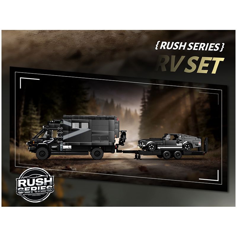 12GO 95003 GÓI XE KÉO SIÊU UNIMOG RV+ bộ đồ chơi xếp lắp ráp ghép mô hình Creator Sáng Tạo 2135 khối