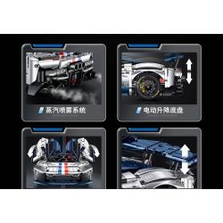 GULY 10656 SIÊU XE FERRARI F80 1:8 tỷ lệ 1:8 bộ đồ chơi xếp lắp ráp ghép mô hình Technic Kỹ Thuật Công Nghệ Cao Mô Hình Phương Tiện 3998 khối