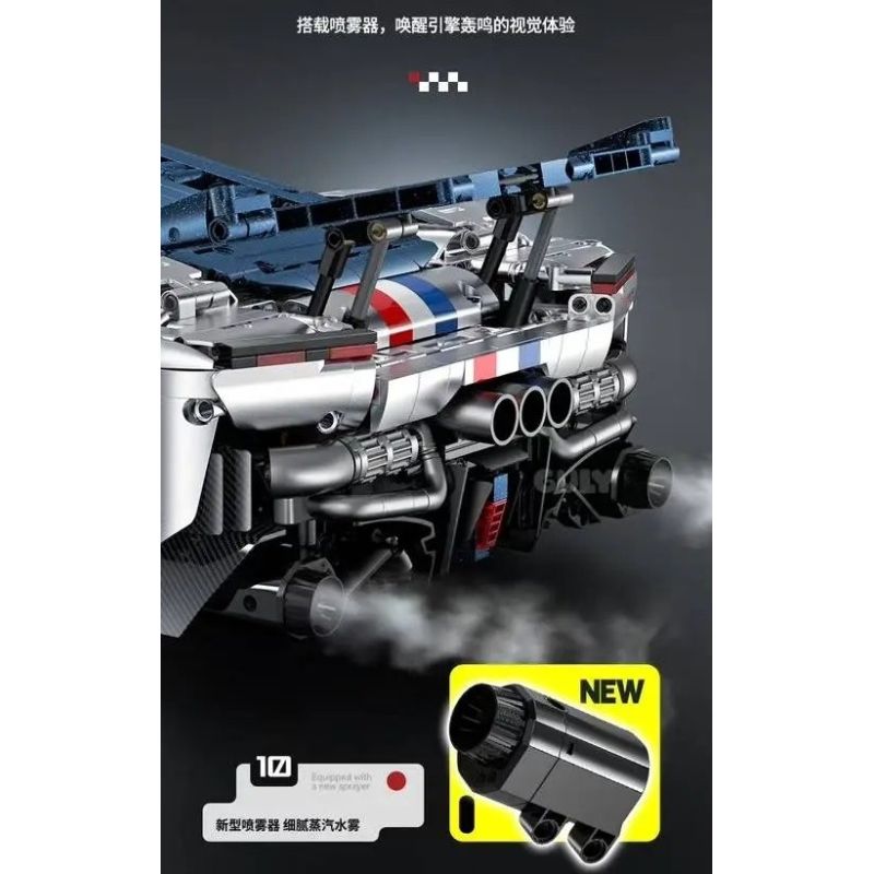 GULY 10656 SIÊU XE FERRARI F80 1:8 tỷ lệ 1:8 bộ đồ chơi xếp lắp ráp ghép mô hình Technic Kỹ Thuật Công Nghệ Cao Mô Hình Phương Tiện 3998 khối