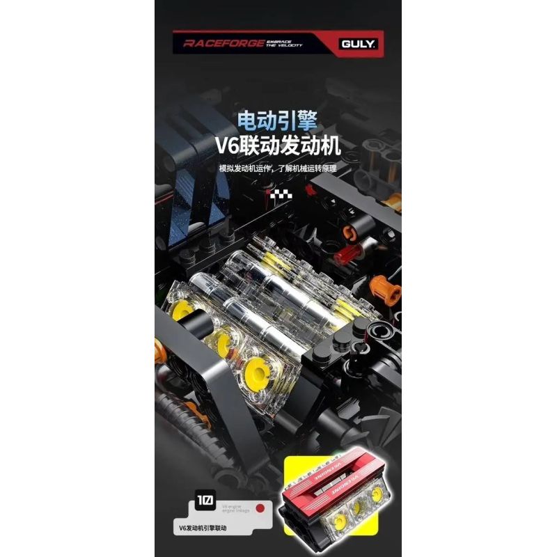 GULY 10656 SIÊU XE FERRARI F80 1:8 tỷ lệ 1:8 bộ đồ chơi xếp lắp ráp ghép mô hình Technic Kỹ Thuật Công Nghệ Cao Mô Hình Phương Tiện 3998 khối