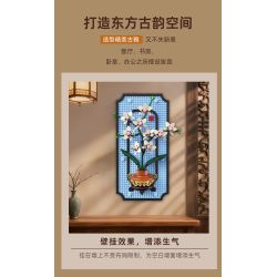 KAIYU KEEYEE WORLD K96235 96235 TRANH TREO HOA LAN bộ đồ chơi xếp lắp ráp ghép mô hình Arts & Crafts PHOTO FRAME 531 khối