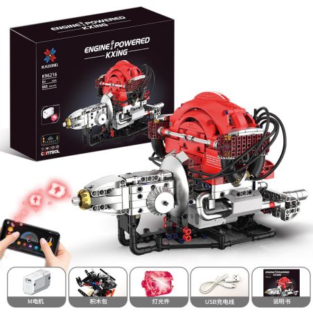 KAIYU KEEYEE WORLD K96216 96216 ĐỘNG CƠ BỌ CÁNH CỨNG bộ đồ chơi xếp lắp ráp ghép mô hình Technic Kỹ Thuật Công Nghệ Cao Mô Hình Phương Tiện 868 khối