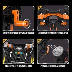 KAIYU KEEYEE WORLD K96218 96218 VÔ LĂNG XE ĐUA MCLAREN FORMULA bộ đồ chơi xếp lắp ráp ghép mô hình Technic Kỹ Thuật Công Nghệ Cao Mô Hình Phương Tiện 935 khối